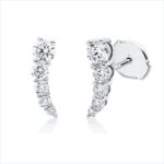 Ohrstecker Weißgold 18kt 0,71 Diamantschmuck mit 10 Diamanten - 2V122