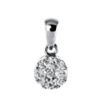 Anhänger Weißgold 18kt 0,18 Diamantschmuck mit 9 Diamanten - 3C234
