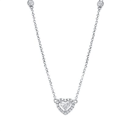 Collier Weißgold 18kt 0,20 Diamantschmuck mit 21 Diamanten - 4E903