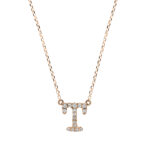 Collier Rosegold 18kt 0,08 Diamantschmuck mit 16 Diamanten - 4H308