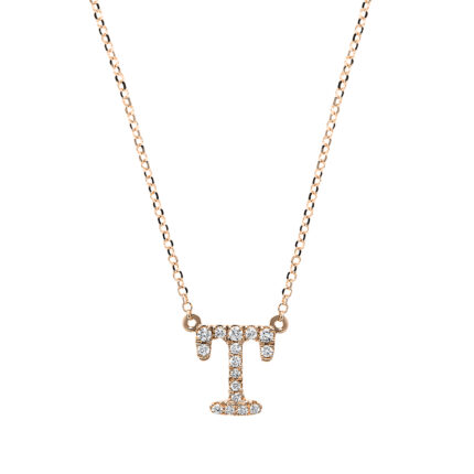 Collier Rosegold 18kt 0,08 Diamantschmuck mit 16 Diamanten - 4H308