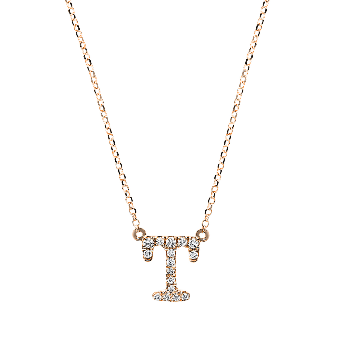 4H308R Collier Rosegold 18kt 0,08 Diamantschmuck mit 16 Diamanten - 4H308 – Bild 1