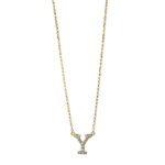 Collier Gelbgold 18kt 0,08 Diamantschmuck mit 14 Diamanten - 4H343