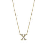 Collier Gelbgold 18kt 0,10 Diamantschmuck mit 25 Diamanten - 4H344