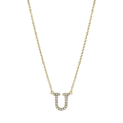 Collier Gelbgold 18kt 0,08 Diamantschmuck mit 20 Diamanten - 4H346