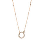 Collier Rosegold 18kt 0,08 Diamantschmuck mit 18 Diamanten - 4H493