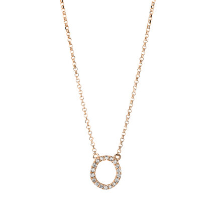 Collier Rosegold 18kt 0,08 Diamantschmuck mit 18 Diamanten - 4H493