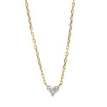 Collier Gelbgold 18kt 0,14 Diamantschmuck mit 3 Diamanten - 4I288