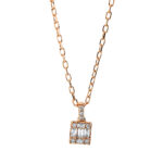 Collier Rosegold 18kt 0,10 Diamantschmuck mit 12 Diamanten - 4I714