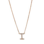 Collier Rosegold 18kt 0,06 Diamantschmuck mit 15 Diamanten - 4J010