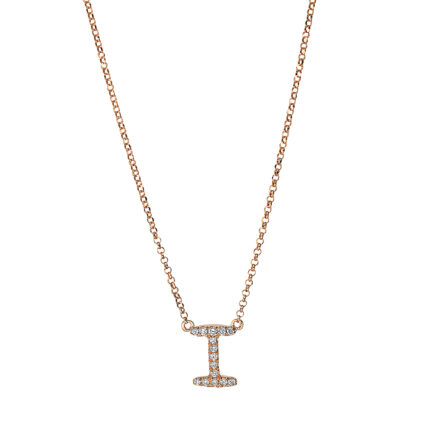 Collier Rosegold 18kt 0,06 Diamantschmuck mit 15 Diamanten - 4J010