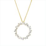 Collier Gelbgold 18kt 0,76 Diamantschmuck mit 24 Diamanten - 4M690