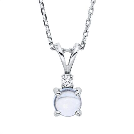 Collier 4er-Krappe Weißgold 18kt 0,01 Diamantschmuck Farbstein 0,41 ct - 4N810