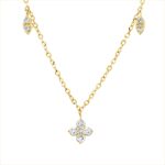 Collier Gelbgold 18kt 0,28 Diamantschmuck mit 23 Diamanten - 4O392