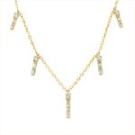 Collier Gelbgold 18kt 0,16 Diamantschmuck mit 20 Diamanten - 4O394