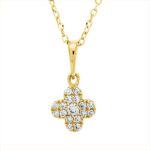 Collier Gelbgold 18kt 0,09 Diamantschmuck mit 17 Diamanten - 4O400