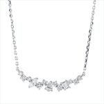 Collier Weißgold 18kt 0,38 Diamantschmuck mit 13 Diamanten - 4O483