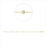 Armband Gelbgold 18kt 0,13 Diamantschmuck mit 6 Diamanten - 5F727