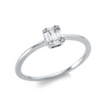 Baguette Weißgold 18kt 0,16 Diamantringe mit 9 Diamanten - 1CP15
