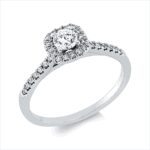 Solitaeire Weißgold 18kt 0,44 Diamantringe mit 33 Diamanten - 1EC76