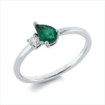 Farbstein Weißgold 18kt 0,08 Diamantringe Farbstein 0,38 ct - 1GX28