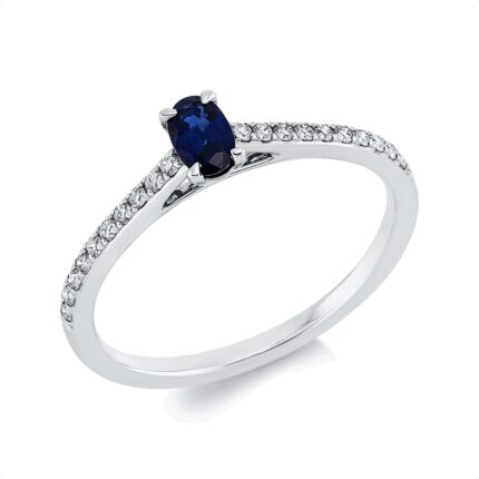 Farbstein Weißgold 18kt 0,14 Diamantringe Farbstein 0,29 ct - 1GX46