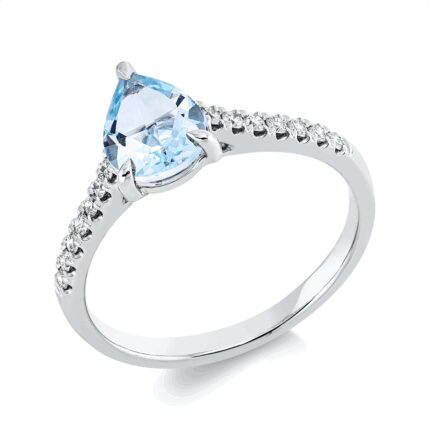 Farbstein Weißgold 18kt 0,15 Diamantringe Farbstein 1,19 ct - 1GX52