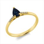 Farbstein 3er-Krappe Gelbgold 18kt 0,04 Diamantringe Farbstein 0,51 ct - 1GX71