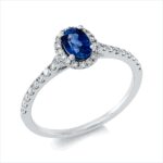 Farbstein Weißgold 18kt 0,26 Diamantringe Farbstein 0,62 ct - 1HF35