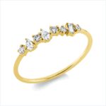 Baguette Gelbgold 18kt 0,20 Diamantringe mit 8 Diamanten - 1HF56