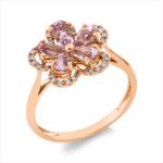 Farbstein Rosegold 18kt 0,16 Diamantringe Farbstein 1,1 ct - 1HH75