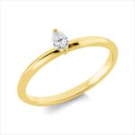 Solitaeire 2er-Krappe Gelbgold 18kt 0,14 Diamantringe mit 1 Diamanten - 1HM79