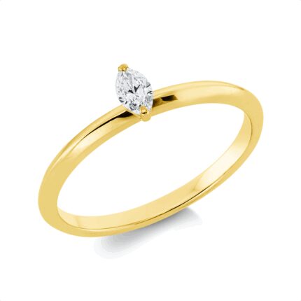 Solitaeire 2er-Krappe Gelbgold 18kt 0,14 Diamantringe mit 1 Diamanten - 1HM79