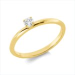 Solitaeire 4er-Krappe Gelbgold 18kt 0,14 Diamantringe mit 1 Diamanten - 1HM82