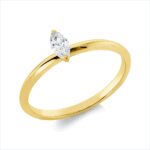 Solitaeire 2er-Krappe Gelbgold 18kt 0,19 Diamantringe mit 1 Diamanten - 1HM84