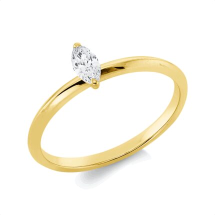 Solitaeire 2er-Krappe Gelbgold 18kt 0,19 Diamantringe mit 1 Diamanten - 1HM84