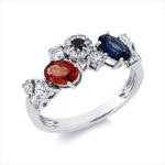 Farbstein Weißgold 18kt 0,63 Diamantringe Farbstein 1 ct - 1HP71