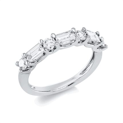 Baguette Weißgold 18kt 1,02 Diamantringe mit 7 Diamanten - 1HQ48