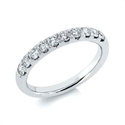 Memoire Weißgold 18kt 0,56 Diamantringe mit 10 Diamanten - 1HS15