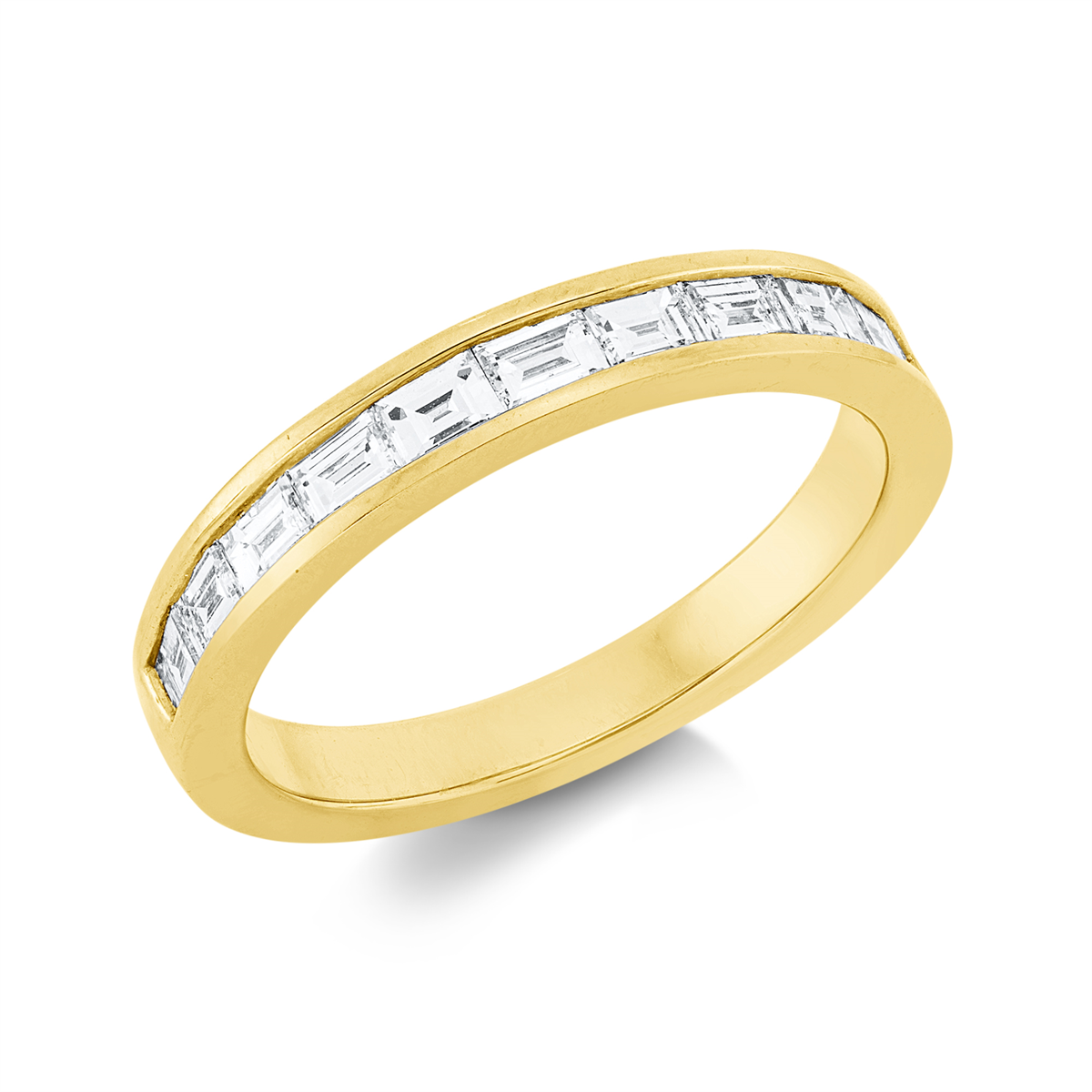 1HS57G Baguette Gelbgold 18kt 0,57 Diamantringe mit 11 Diamanten - 1HS57 – Bild 1