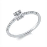 Baguette Weißgold 18kt 0,14 Diamantringe mit 27 Diamanten - 1HT06