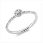Solitaeire Weißgold 18kt 0,23 Diamantringe mit 25 Diamanten - 1HT09