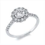 Solitaeire Weißgold 18kt 1,04 Diamantringe mit 37 Diamanten - 1HT10
