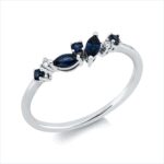 Farbstein Weißgold 18kt 0,03 Diamantringe Farbstein 0,25 ct - 1HT12