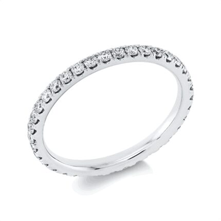 Memoire Weißgold 18kt 0,63 Diamantringe mit 37 Diamanten - 1HT30