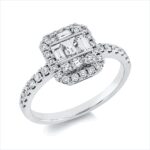 Baguette Weißgold 18kt 0,73 Diamantringe mit 41 Diamanten - 1HT55