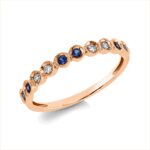 Farbstein Rosegold 18kt 0,05 Diamantringe Farbstein 0,11 ct - 1HU66