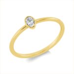 Solitaeire Gelbgold 18kt 0,14 Diamantringe mit 1 Diamanten - 1HV49