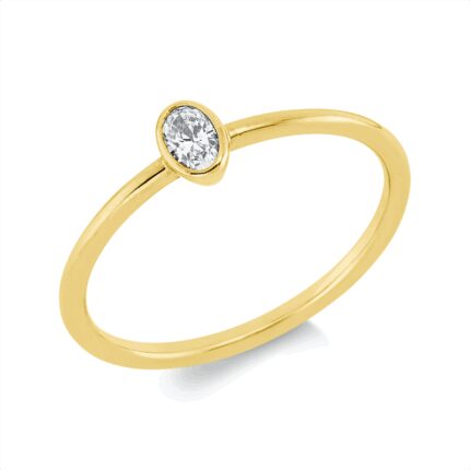 Solitaeire Gelbgold 18kt 0,14 Diamantringe mit 1 Diamanten - 1HV49