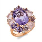 Farbstein Rosegold 18kt 0,22 Diamantringe Farbstein 12,6 ct - 1HV84